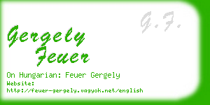 gergely feuer business card